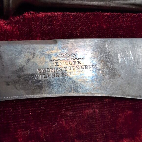 Antique T. Turner & Co UK Carving Set in Original Case GUC Very Sharp! See Pics - Picture 2 of 10